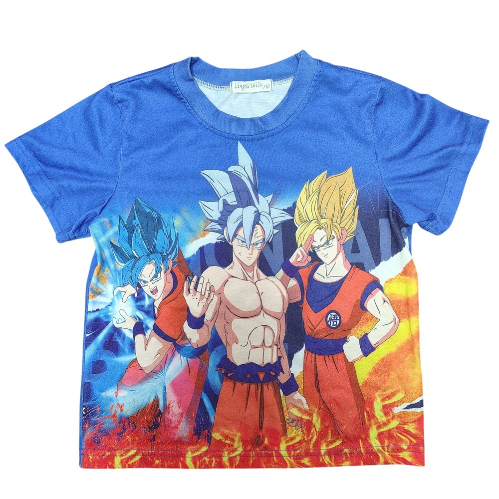 Dragon Ball Z Shirt Kids Size 6-7 Goku Anime Movie Series LingQi Shizu 130‎
